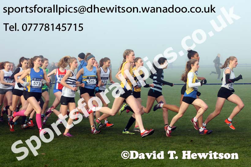 Womens under-17s and Juniors, European Cross Country Trials, Sefton Park, Liverpool. Photo: David T. Hewitson/Sports for All Pics